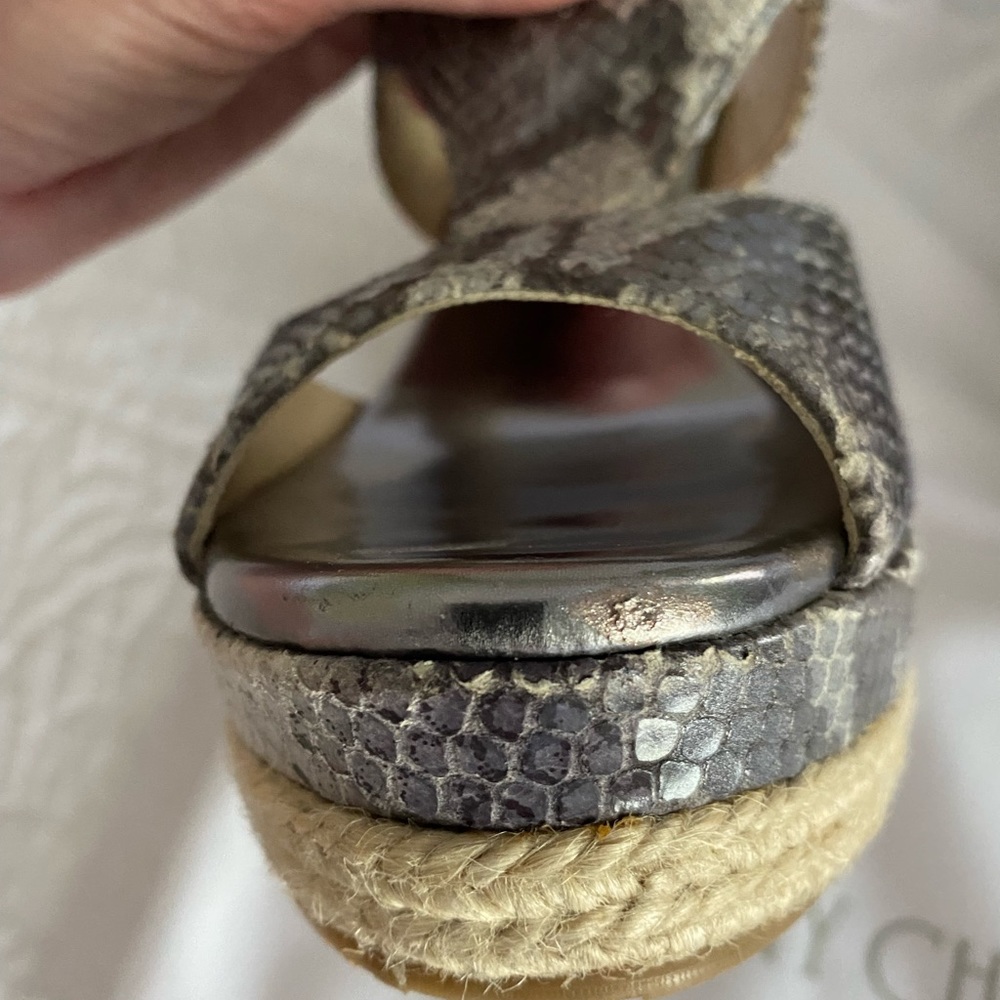 Jimmy Choo Espadrille Platform Python Sandals - image 7